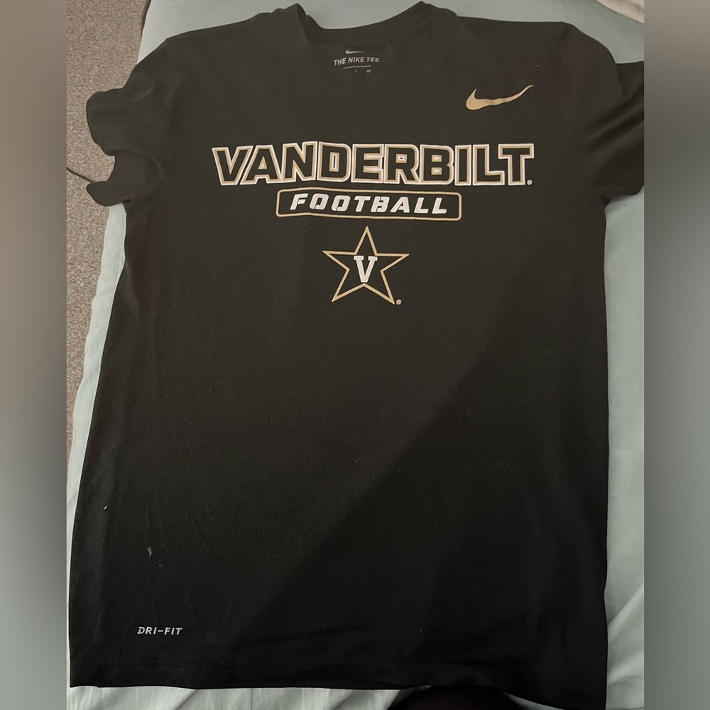 Nike Black and Gold Vanderbilt Football Tee